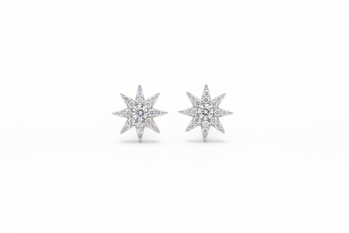 Sun studs - silver